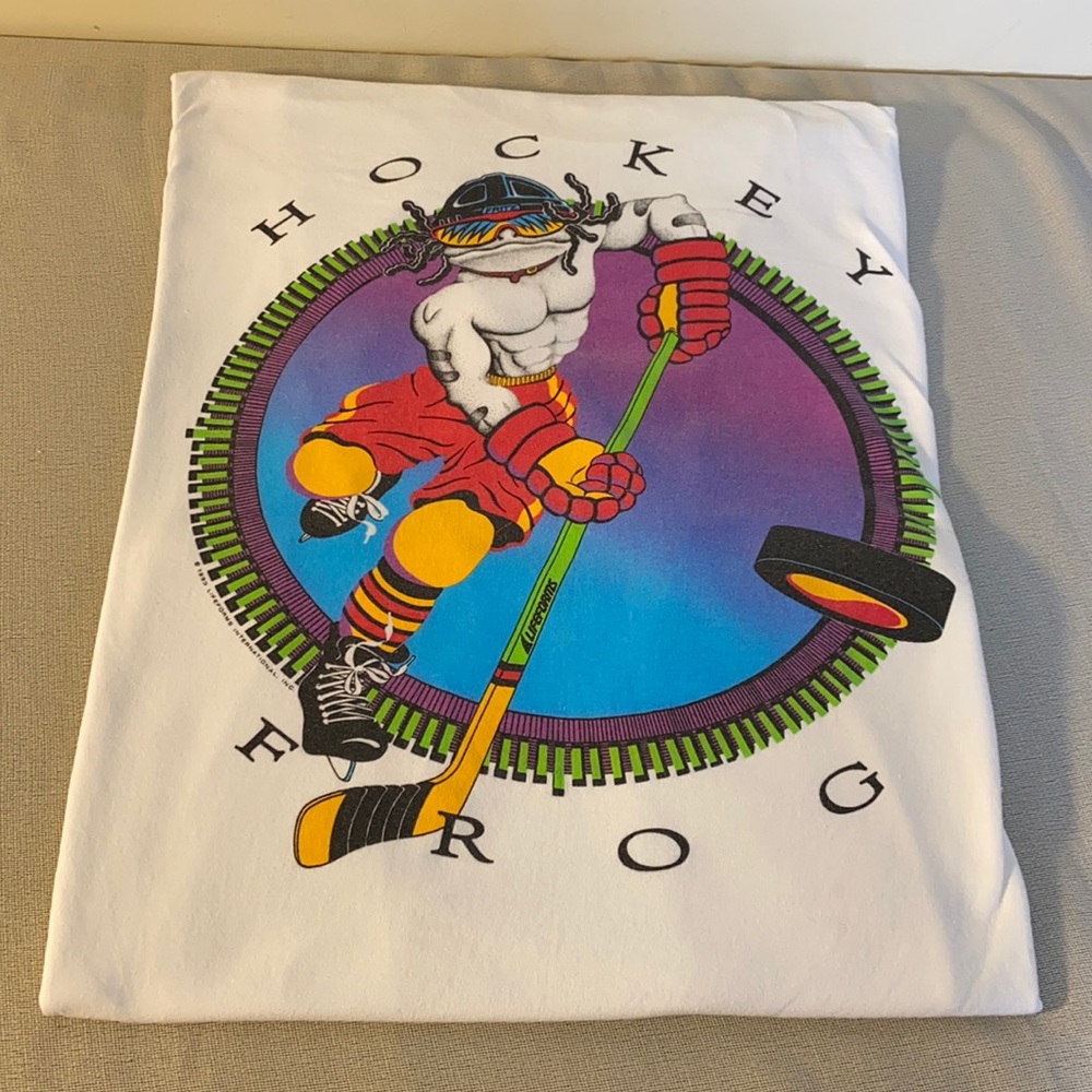 Vintage 1993 Hockey Frog Tee Shirt XXL